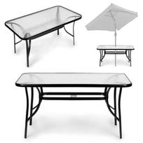 stiklo terasos - Lauko stalas MultiGarden, juoda sp., 120 cm x 70 cm x 71 cm - 1 nuotrauka