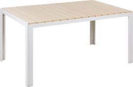 Lauko stalas Beliani Como, balta sp./smėlio sp., 150 cm x 90 cm x 74 cm