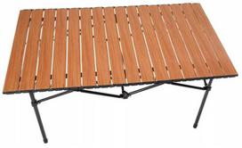 ritinines stalas - Lauko stalas Platinet 45963, juoda sp./medžio sp., 93 cm x 54 cm x 50 cm - 1 nuotrauka
