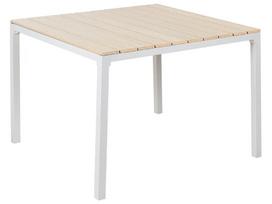 Lauko stalas Beliani Prato, balta sp./smėlio sp., 95 cm x 95 cm x 74 cm