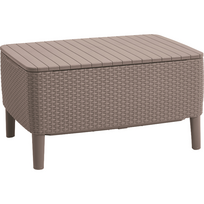 keter stalas - Lauko stalas Keter Salemo, ruda sp./pilka sp., 76 cm x 56 cm x 42 cm - 1 nuotrauka