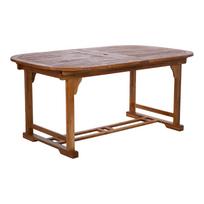 lauko stalai senukai - Lauko stalas Home4you Fabiola, ruda sp., 165 - 285 cm x 100 cm x 75 cm - 1 nuotrauka