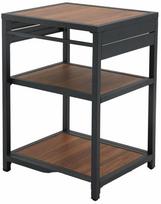lauko virtuve - Lauko stalas Home4you Boden, ruda sp./juoda sp., 51 cm x 60 cm x 85 cm - 1 nuotrauka