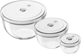 stiklinis indas su dangteliu - ZWILLING FRESH & SAVE 3 Stiklinių Vakuuminių Dubenėlių su Dangteliais Rinkinys - 1 nuotrauka