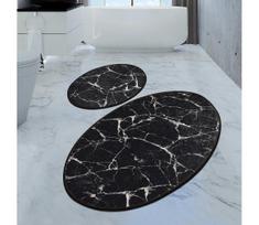 Vonios kilimėlių rinkinys Foutastic Marble 359CHL1539, juoda sp., 100 cm x 60 cm