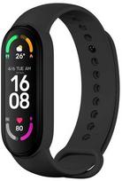 xiaomi mi band - OEM Silikoninė apyrankė Xiaomi Mi Band 5/6/7, Juoda (Black) - 1 nuotrauka