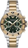 armani laikrodis - Emporio Armani AR11586 Diver Chronograph Žalias (Green) - 1 nuotrauka