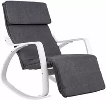 kreslas reguliuojamas - Supamasis krėslas ModernHome TXRC-02, balta/tamsiai pilka (White/Dark Grey) - 1 nuotrauka