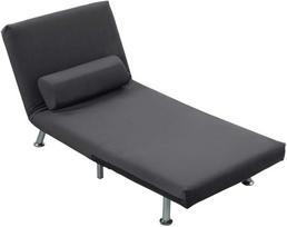 miegamasis fotelis pigu - Fotelis HOMCOM Miegamasis, sulankstomas su lovos funkcija, tamsiai pilkas (Dark Grey) - 1 nuotrauka