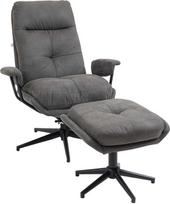 homcom relax - Fotelis HOMCOM Relax su pakoju, tamsiai pilkas (Dark Grey) - 1 nuotrauka