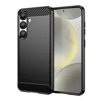 15 pro silicone case - Xiaomi 15 Pro Carbon Case Flexible Silicone Juodas (Black) - 1 nuotrauka