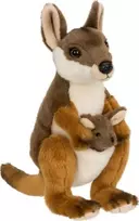 WWF pliušinis žaislas Wallaby With Joey, Ruda (Brown), 20 cm