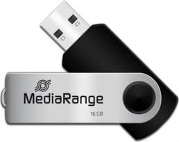 usb atmintuku - MediaRange Flexi-Drive MR910 16GB Silver / Black - 1 nuotrauka