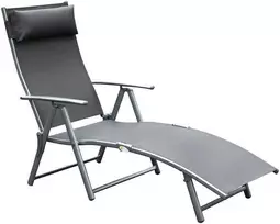 Gultas Outsunny, pilka (Grey), 137 x 63,5 x 100,5 cm