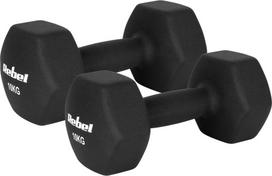 reguliuojami hanteliai - Reguliuojami neopreniniai hanteliai HEX 2x10kg REBEL ACTIVE - 1 nuotrauka