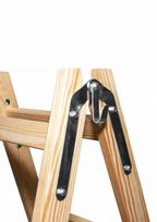 Medinės dvipusės buitinės kopėčios AWTOOLS AW23038, 2x7 pakopų, 150 kg