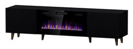 elektrinis stalo 180 - TV staliukas Cama Meble PAFOS EF, juodas (Black), 180 cm x 42 cm x 49 cm - 1 nuotrauka