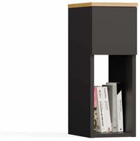 spintele prie lovos - Naktinis staliukas Galax, antracito sp./ąžuolo sp., 55 cm x 20 cm x 30 cm - 1 nuotrauka