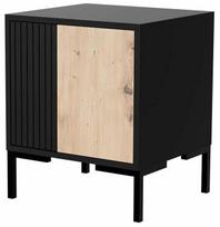 staliukas oak - Naktinis staliukas Cama Meble Merci, ruda sp./juoda sp., 44 cm x 40 cm x 52.5 cm - 1 nuotrauka