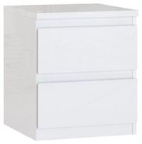 Naktinis staliukas Forte Layton, balta sp., 49.3 cm x 41.9 cm x 42.2 cm
