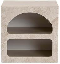 Naktinis staliukas Nordure Lorin, travertine sp., 50 cm x 50 cm x 40 cm