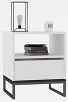 Naktinis staliukas Kalune Design Lindau 495SSE1703, balta sp., 61 cm x 51 cm x 51 cm
