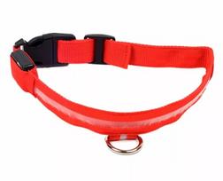 suniukai - AG232 Šviečiantis LED antkaklis šunims, raudonas (Red), 46-54 cm - 1 nuotrauka