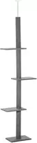 kaciukai medis - PawHut reguliuojamo aukščio draskyklė katėms, žaidimų medis, pilkas (Grey), 43x27x228-260 cm - 1 nuotrauka