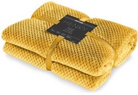 DecoKing Henry Blanket Mustard 220x240