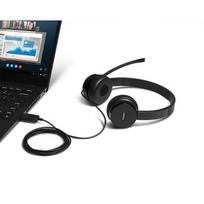 lenovo ausines - Lenovo 100 USB Stereo, USB 2.0 Type A (Black) - 5 nuotrauka