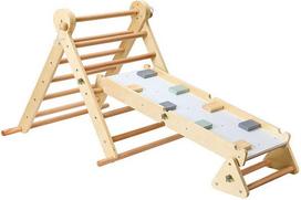 Moni Toys Medinės laipynės rinkinys 3in1 Montessori Pikler Triangle