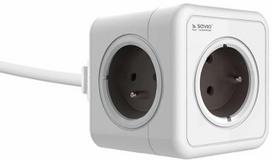 Savio PowerCube PC-02 1,5 m 5 lizdai Balta (White)