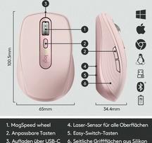 maca - Logitech MX Anywhere 3 Rose (Rožinė) - 7 nuotrauka
