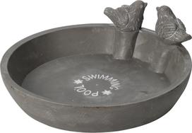 Sodo dekoracija PAUKŠČIAI, paukščių girdykla, pilka (Grey)