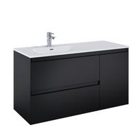 Vonios spintelė po praustuvu Elita Split 120 2DR L Cargo, matinė juoda sp., 45.8 cm x 120 cm x 63.5 cm