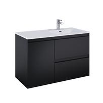 Vonios spintelė po praustuvu Elita Split 100 2DR R Cargo, matinė juoda sp., 45.8 cm x 100 cm x 63.5 cm