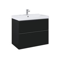 Vonios spintelė po praustuvu Elita Look 80 2DR, matinė juoda sp., 44.9 cm x 80 cm x 63.5 cm