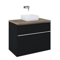 Vonios spintelė po praustuvu Elita Lofty 90 2DR, matinė juoda sp., 48.7 cm x 91 cm x 69.5 cm