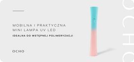 nagu lempa - Activeshop OCHO mini UV/LED nagų lempa, rožinė (Pink) - 1 nuotrauka