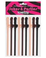 Lovetoy Realistiškas penio šiaudelis Kūno/Ruda/Juoda (Skin/Brown/Black) 9 vnt