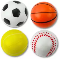 Lean Toys putplasčio sportinių kamuolių rinkinys 6 cm 4 vnt.