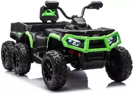 elektromobiliai 4x4 - Lean Cars keturratis su priekaba JC606, 24 V, 4x4, žalias (Green) - 1 nuotrauka