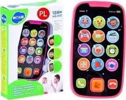 zaislai vaikams - Hola išmanusis telefonas vaikams ZA2831, rožinis (Pink) - 1 nuotrauka