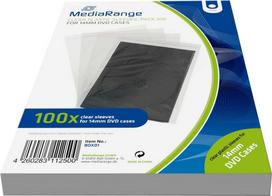 Duomenų laikmena MediaRange Transparent 14mm DVD Case Sleeves, 100vnt.