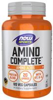 NOW Foods Sports Amino Complete, 120 kapsulių