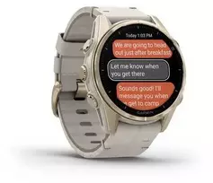 garmin fenix laikrodia - Garmin Fenix 8 Sapphire 43mm Soft Gold Gray (Auksinis) - 2 nuotrauka