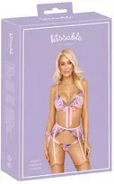 motan dalimis - Embroidered & Playful seksualus 2 dalių komplektas Bra Set Embroidery L/XL - 1 nuotrauka