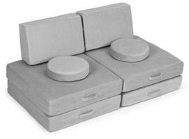 sofa senukai - ECOTOYS modulinė sofa vaikams DIY, pilka (Gray) - 1 nuotrauka