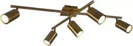 Trio Marley lubinis šviestuvas, GU10, 5 x 35 W, žalvario spalvos (Antique Brass)