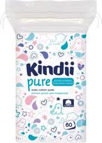 Kindii Pure kosmetiniai vatos diskeliai kūdikiams, 60 vnt